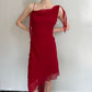 Rot mode elegante lange chiffon formale prom kleid abendkleid partykleid gh4904