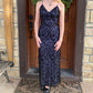 Purple Elegant Exquisite Floral Spaghetti Strap Long Chiffon Ball Gown Evening Dress Party Dress Prom Dress gh3739