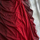 Burgundy Shiny Elegant Off Shoulder Ruffles Fashion Elegant Long Prom Dress Evening Gown Party Dress gh3204