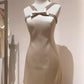 girlhomeshops--Ivory Cute Satin Short A-Line Birthday Dress Homecoming Dress gh5573