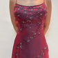 Burgundy Vintage Beaded Long Ball Gown Evening Dress Floor Length Party Dress with Scarf gh3059