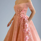 Weg von der Schulter-Schatz-3D-Blumen-Falten-Spitze-Taschen-Tüll-Abschlussball-Kleid-formalen Hochzeitsfest-Kleidern gh2189
