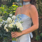 Light Blue Simple Elegant Fashion Long Satin Prom Dress Evening Dress Wedding Guest Party Dress gh3631