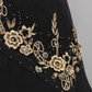Black vintage asymmetric yellow floral short chiffon homecoming dress prom dress holiday dress gh4653