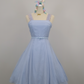Blue lace strap short chiffon homecoming dress prom dress holiday dress gh4653