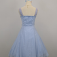 Blue lace strap short chiffon homecoming dress prom dress holiday dress gh4653