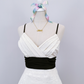White Vintage Lace Short Chiffon Pleated Homecoming Dress gh4654