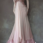 Pink Floral Beaded Long Chiffon Ball Gown Evening Dress Party Dress gh4703