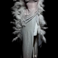 Pink silver shiny fashion modern gradient long satin elegant ball gown evening dress dinner dress gh4731