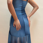 Blue Sparkling Short Chiffon Homecoming Dress Party Dress gh4743