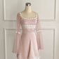 Dark Pink Vintage Lace Sweet Short Satin 8th Grade Homecoming Dress Party Dress gh4891