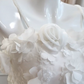 Girlhomeshops -White three-dimensional flower tube top sweet cute short chiffon homecoming dress birthday party dress gh5098