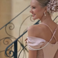 Rosa Vintage Perlen Perlen lange Satin formale Ballkleid Abendkleid Partykleid Brautjungfer Kleider gh4899