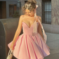 Girlhomeshops - Robe de soirée courte en satin rose tendance, robe d'anniversaire gh5271