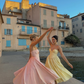 Girlhomeshops-Yellow pink basic simple sweetheart neckline A-line short satin short tea length homecoming dress birthday dress gh5290
