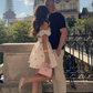 Girlhomeshops-White pink floral short chiffon homecoming dress birthday party dress gh5317