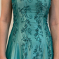 Girlhomeshops--Green exquisite floral beaded fashion long satin prom dress graduation dress gh5524