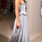 girlhomeshops-Grau elegante exquisite Perlen Retro elegante lange Ballkleid Brautjungfer Kleid gh5759