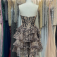 girlhomeshops-🐆🖤🤎 Fashionable exquisite beaded leopard print A-line short homecoming dresses tight hoco dresses gh5811