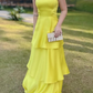 girlhomeshops-Yellow Fashion Long Satin Prom Dress Simple Graduation Dress Business Dress Formal Dress gh5863