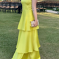 girlhomeshops-Yellow Fashion Long Satin Prom Dress Simple Graduation Dress Business Dress Formal Dress gh5863
