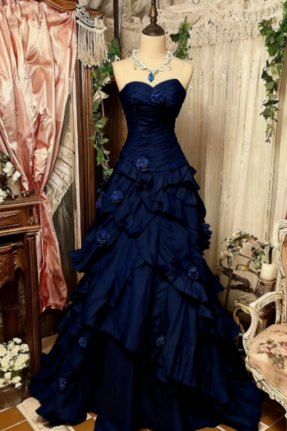 Robe de soirée longue en tulle violet, rose, bleu, dégradé, mode rétro, élégante, délicate, florale, perles, douce et élégante, longueur au sol, gh4156