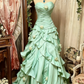 Robe de soirée longue en tulle violet, rose, bleu, dégradé, mode rétro, élégante, délicate, florale, perles, douce et élégante, longueur au sol, gh4156