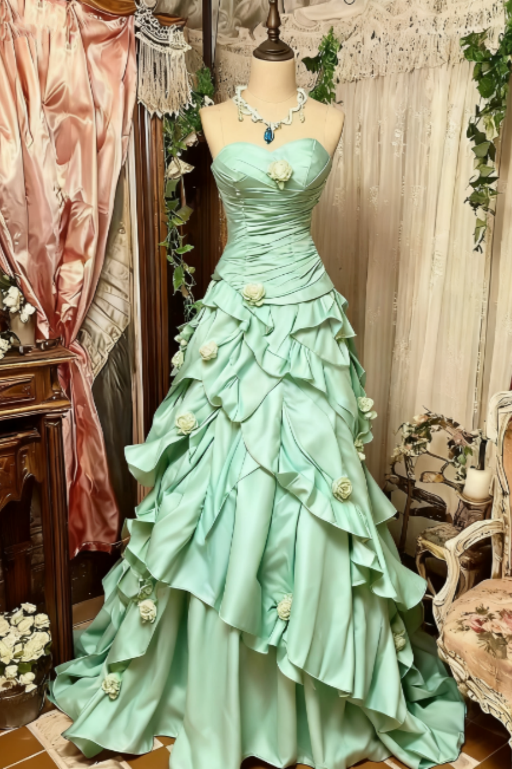 Robe de soirée longue en tulle violet, rose, bleu, dégradé, mode rétro, élégante, délicate, florale, perles, douce et élégante, longueur au sol, gh4156