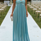 girlhomeshops-Blue Tube Top Fashion Elegant Long Wedding Guest Dress Party Dress gh5924