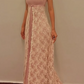 girlhomeshops-Rosa kurzärmeliges, elegantes, langes Ballkleid aus Spitze im Retro-Stil, gh5758