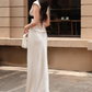 girlhomeshops-Elegant and classic long satin dress in pink gh6187