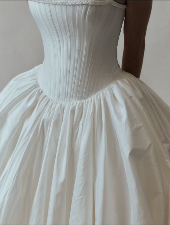Ärmelloses Vintage-Prinzessinnenkleid mit Spaghettiträgern | Tailliertes Ballkleid aus Satin für Hochzeit, Verlobung, elegante Dinnerparty gh6419
