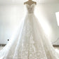 Beautiful Handmade Straps Lace Tulle Wedding Dress, Long Bridal Gown  gh435