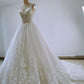 Beautiful Handmade Straps Lace Tulle Wedding Dress, Long Bridal Gown  gh435