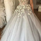 2024 Ball Gown Spaghetti Straps Quinceanera Dresses With Handmade Flowers Tulle  gh2069