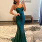 Meerjungfrau-Ballkleid mit Spaghettiträgern und Pailletten gh2699