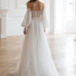 Girlhomeshops-White tulle fairy long floor-length wedding dress prom dress gh5391