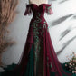 Robe de soirée longue en tulle bordeaux magnifique, rétro, exquise, élégante, sans bretelles, robe de bal, gh3451