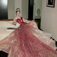 girlhomeshops- Red Divine Robe, Red Sparkle Waist Hip Ratio Mermaid Tail Dress gh6210
