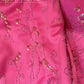 Robe de soirée longue en satin rose à fleurs et perles, élégante, robe de bal, robe de demoiselle d'honneur, gh4465