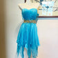 Blue Fashion Rhinestone Short Chiffon Homecoming Dress Birthday Party Dress gh4943