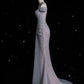Gorgeous Mermaid Off Shoulder Sequined Long Ball Gown Formal Evening Gown Wedding Dress gh4380