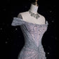 Gorgeous Mermaid Off Shoulder Sequined Long Ball Gown Formal Evening Gown Wedding Dress gh4380
