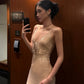 Shiny, simple, elegant long gown gh6810