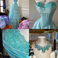 Blue Elegant Exquisite Shining Long Satin Prom Dress gh6811