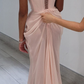 Pink vintage elegant beaded A-line lace ball gown evening dress gh2926