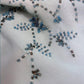 Robe de soirée longue en satin bleu, style vintage, avec perles exquises, motif floral, gh4434