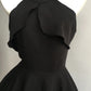 girlhomeshops-Black Strapless Simple Homecoming Chiffon Dress gh5739