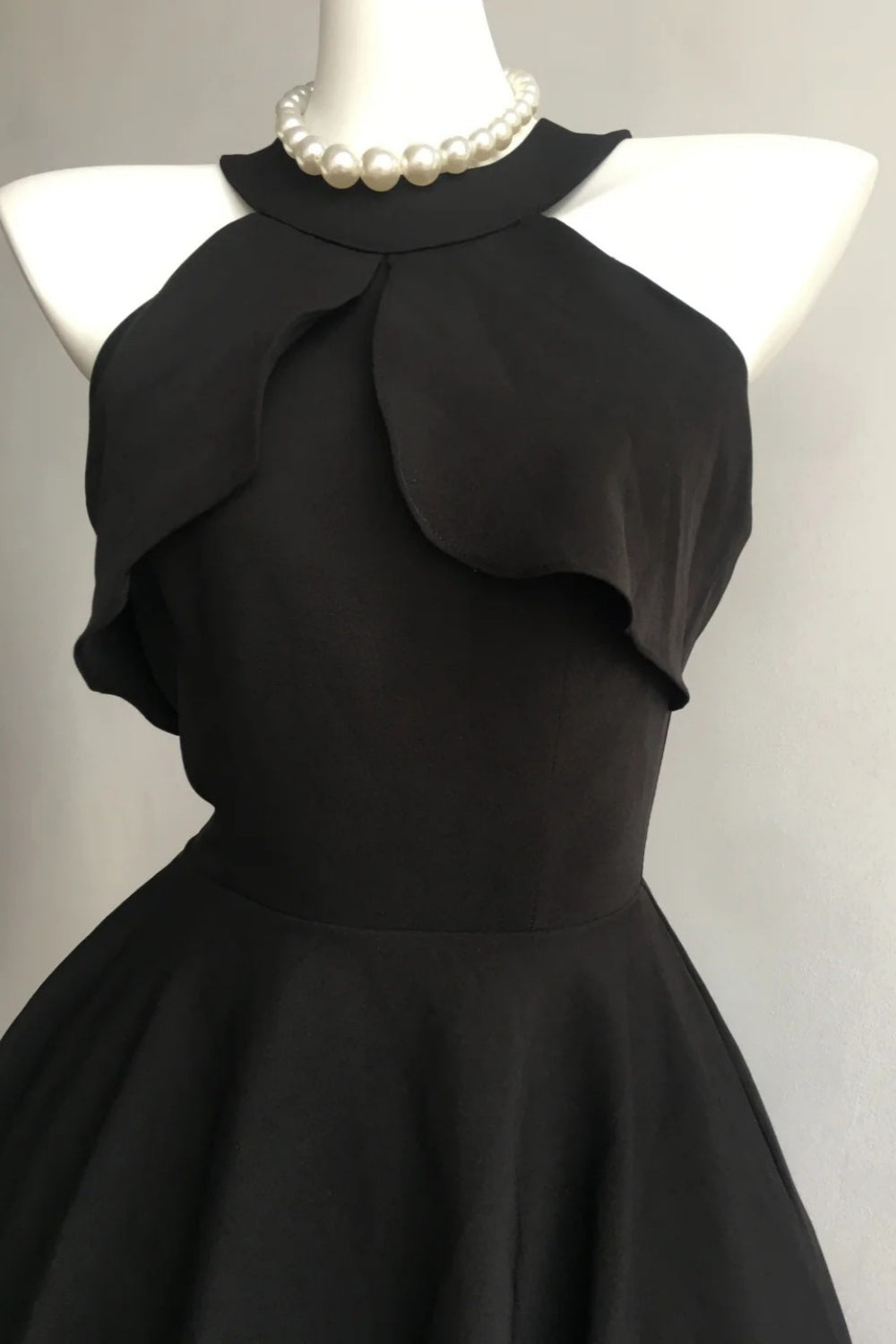 girlhomeshops-Black Strapless Simple Homecoming Chiffon Dress gh5739