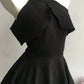 girlhomeshops-Black Strapless Simple Homecoming Chiffon Dress gh5739